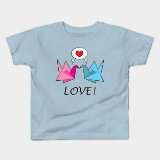 Origami Birds in Love! Kids T-Shirt